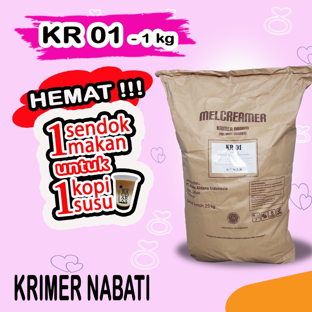 

melcreamer KRIMER KR 01 - CREAMER nabati 1 kilogram kg ripeck KR01 OKE