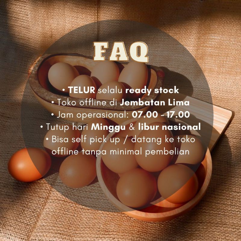 

Telur sedang ukuran 17 sampai 18 butir perkg