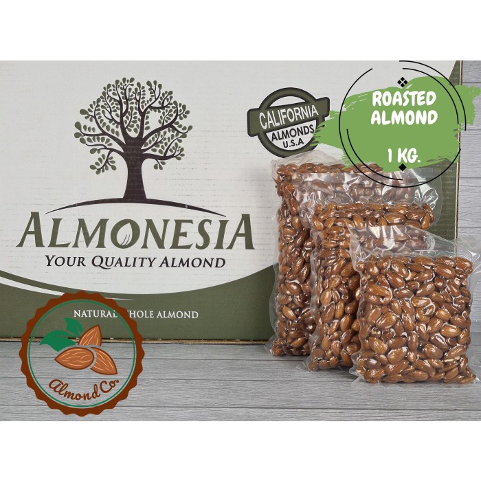 

Almonesia Almond Panggang 1 KG Kacang Almond Premium Roasted