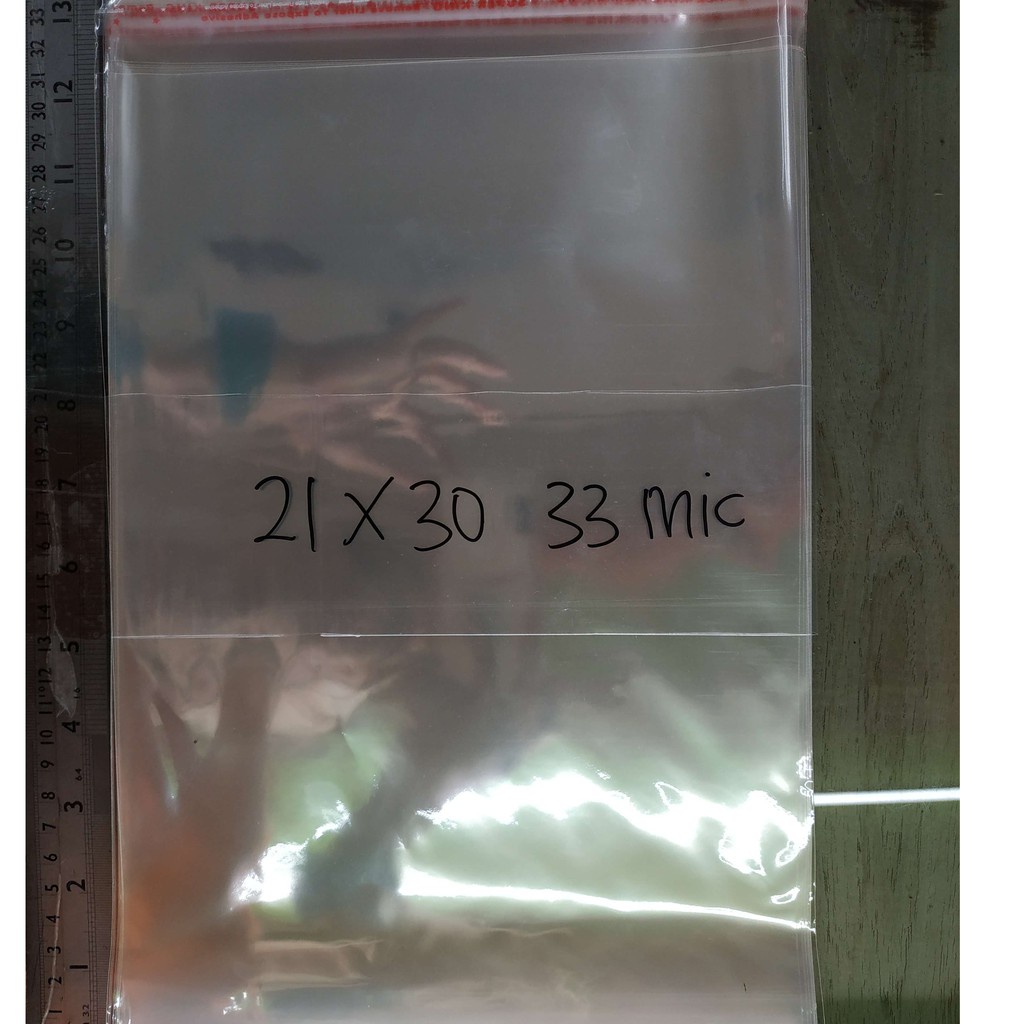 

21 x 30 cm Plastik OPP TEBAL (100 lbr) (lem/seal)