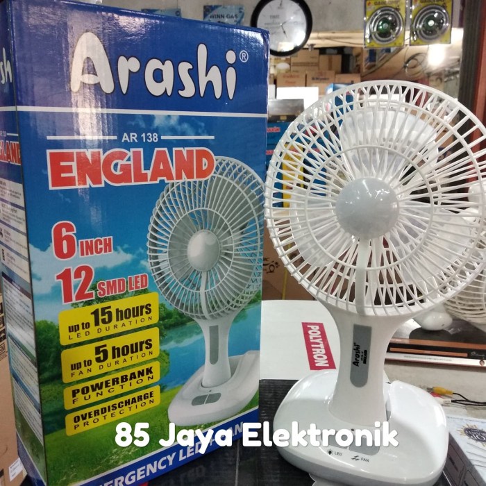 Arashi England Lampu Emergency + Kipas