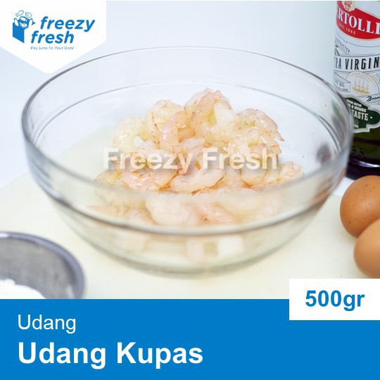 

Udang Kupas (Peeled Shrimp) 500 Gram / Segar / Beku / Vacumm Pack