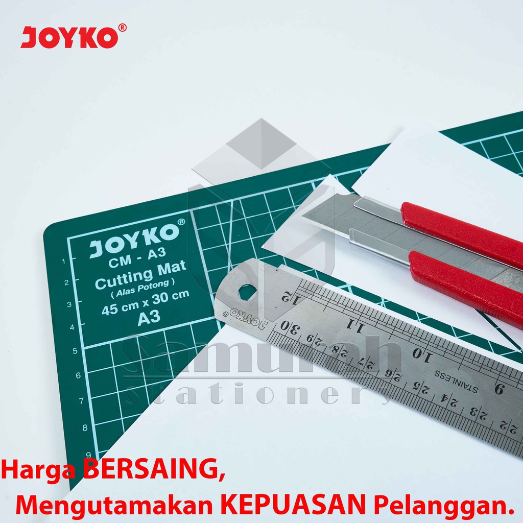 

Cutting Mat Joyko Ukuran A3 / Alas Cuting Potong Kertas / Tatakan Cutter Hijau CM-A3 Besar