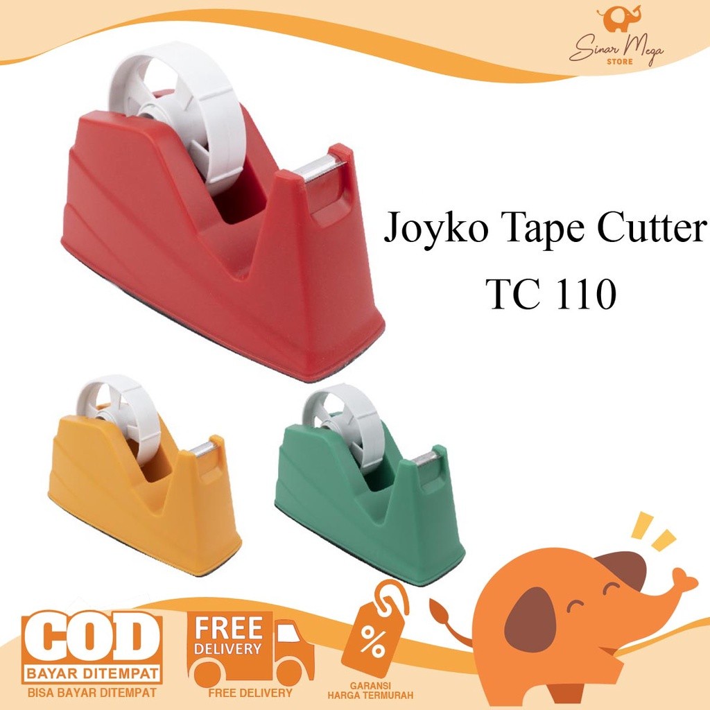 

Joyko Tape Cutter TC110 / Tape Cutter / Tape Dispenser / Pemotong Pita Perekat