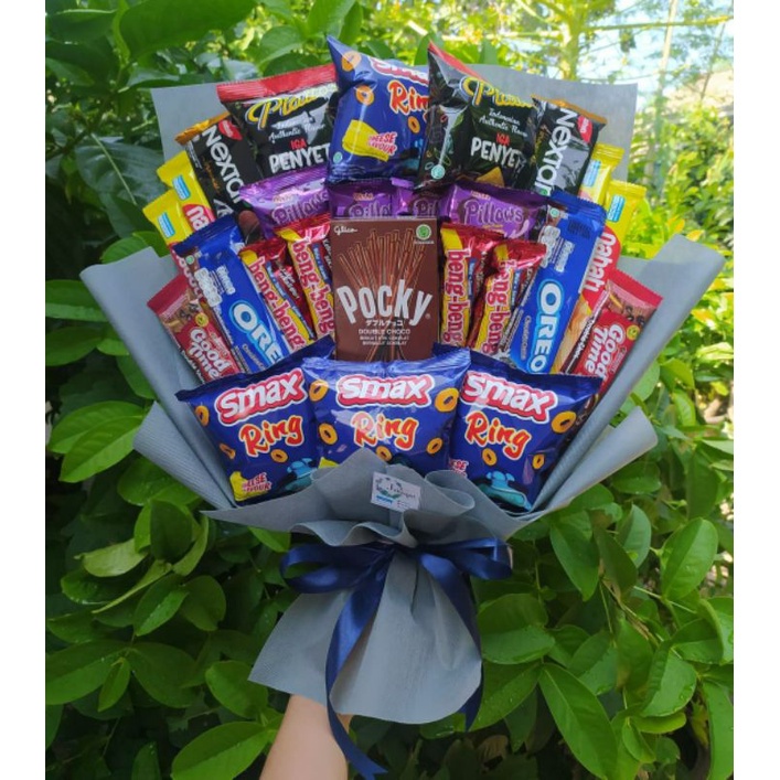 

HJ (B) Buket BIG PREMIUM POCKY COKLAT BESAR/paket/bingkisan Snack Ulang Tahun/Ultah/