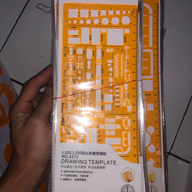 

penggaris sablon mal mebel furniture / arsitek jisihou 1:100 dan 1:200 atau 1:50 china murah