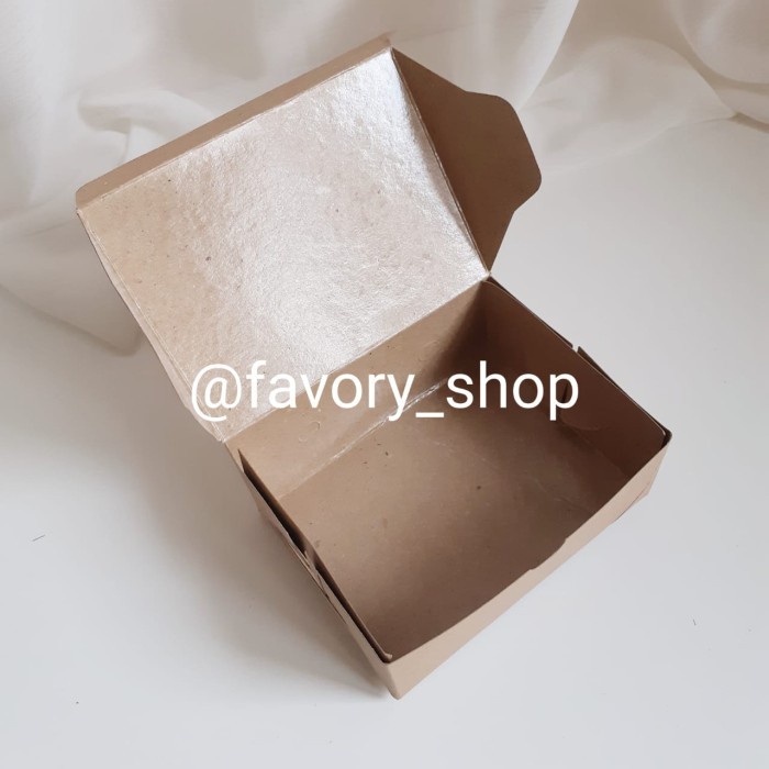 (Good) Snack Box Kecil 12 x 9 x 5 Brown / Packaging Kue / Mini Cake Box