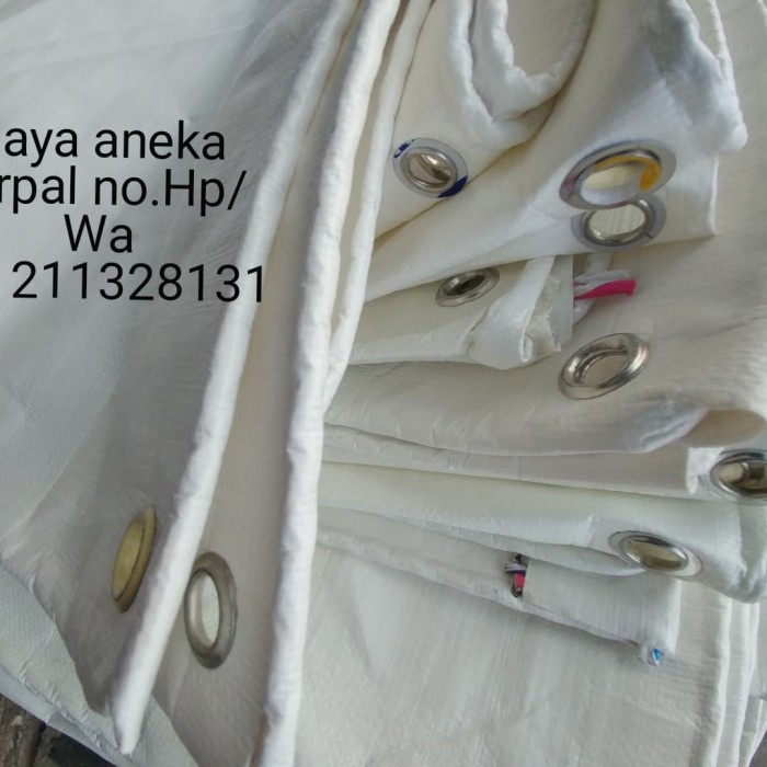 terpal plastik putih polos A12 super (meteran)