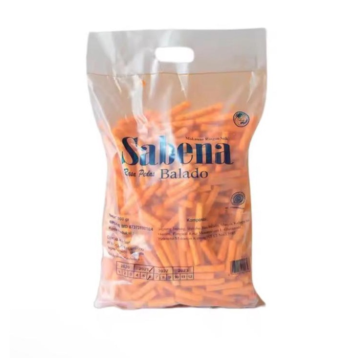 

1 Dus isi 5 Pak SABENA - SABENA JUMBO 360g (1 Bungkus) Rasa jagung, keju, balado, sapi panggang,
