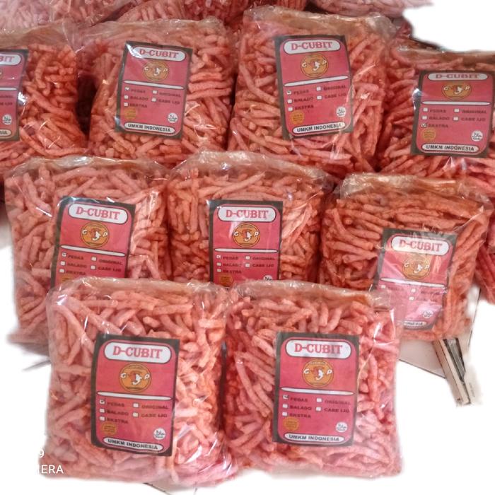 

Kerupuk Cubit Cubitan 250Grm Keripik Gurilem Pedas Snack Food Cemilan Crispy Goreng