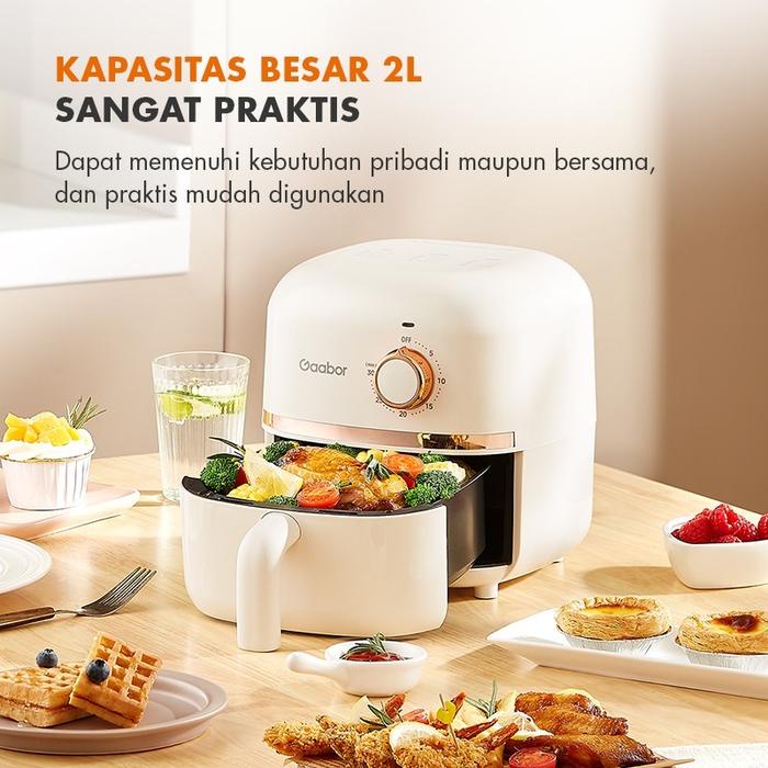 DISKON [EXCLUSIVE INDAHPUTRI] GAABOR MINI AIR FRYER KECIL 600W LOW WATT MESIN PENGGORENGAN TANPA
