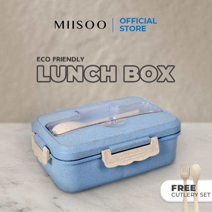 JAYAmart- Miisoo Lunch Box Set Kotak Bekal kotak makan Anti Tumpah