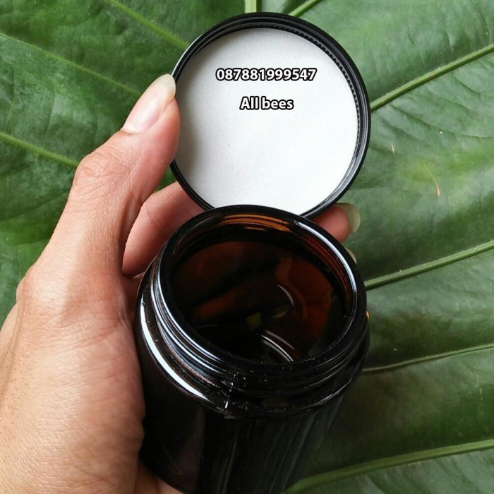 (Good) Gelas Jar Amber toples botol 100 ml bahan kaca tutup alumunium food gr