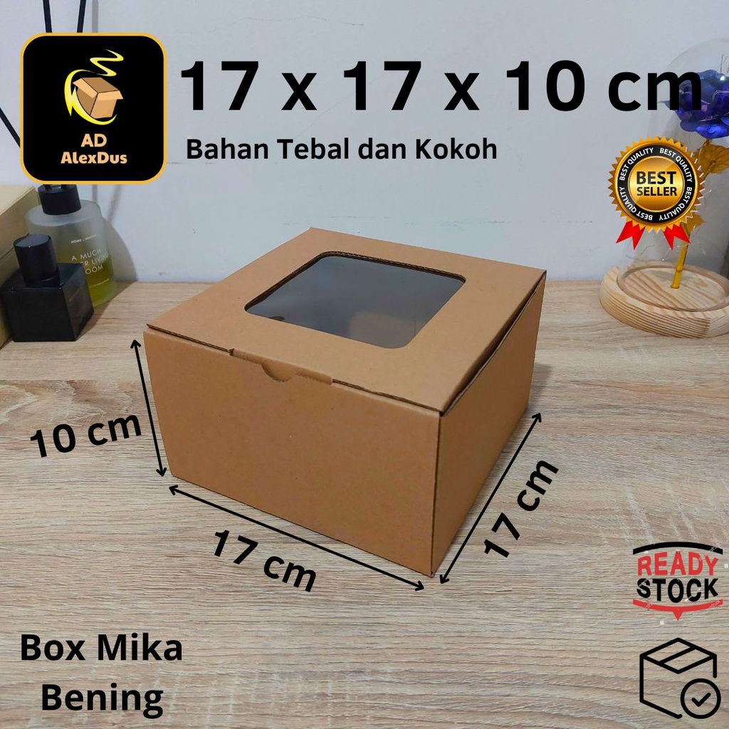 

Kardus Mika 17 x 17 x 10 cm Model Diecut | Kotak Box Dus Hampers Kue Snack Parcel