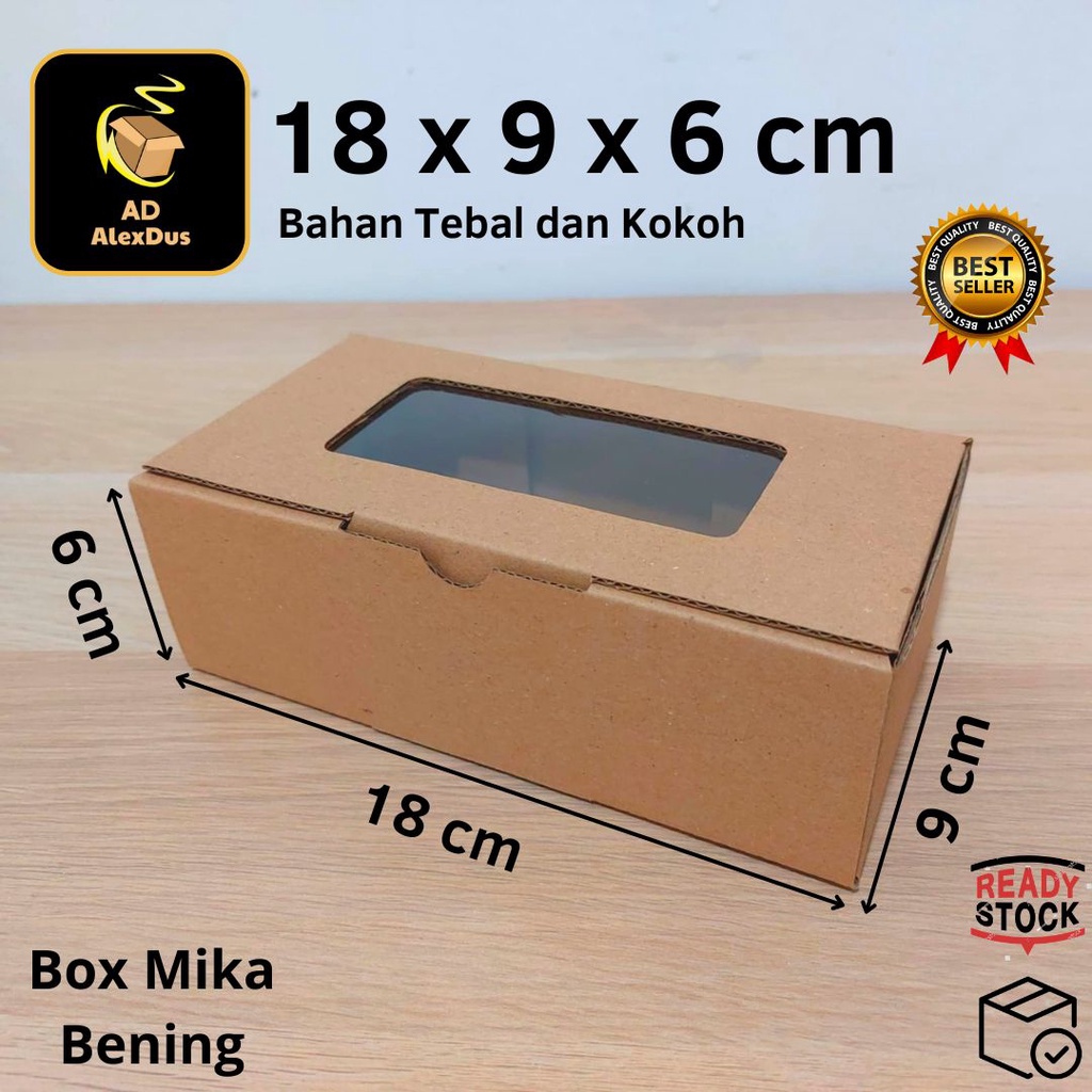 

Kardus Mika 18 x 9 x 6 cm Model Diecut | Kotak Box Dus Hampers Kue Snack Parcel