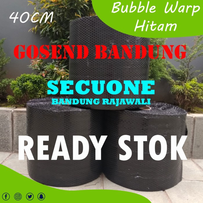 

pernakpernik- Bubble wrap/plastik pembukus hitam 40 cm gosend bandung