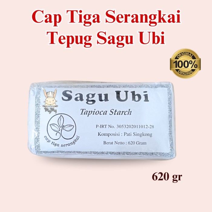 

Tepung Sagu Ubi - Tapioca Starch Cap Tiga Serangkai 620gr