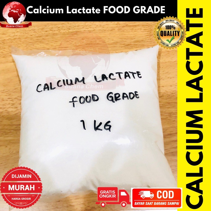 

HJ Calsium Lactate 1kg / Calcium Lactate / Kalsium Laktat Food Grade / Bahan Jelly