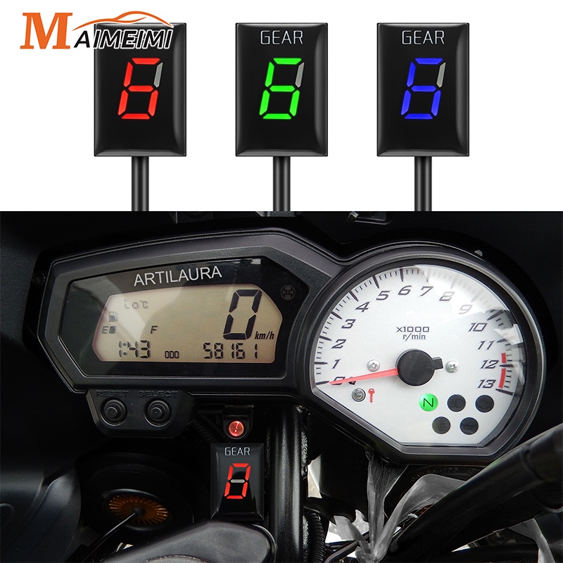 Motorcycle Gear Indicator For Yamaha Yzf-R6 R1 Tdm900 Xj6 Fz6 Fazer Fzs1000 Fazer Gear Display Ecu