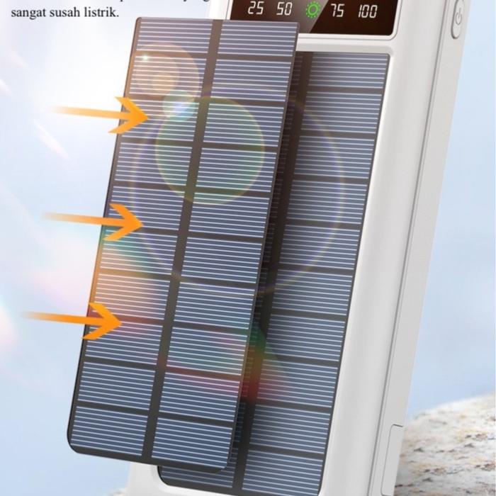 Powerbank Solar Panel Cahaya matahari kapasitas 30000 mAh