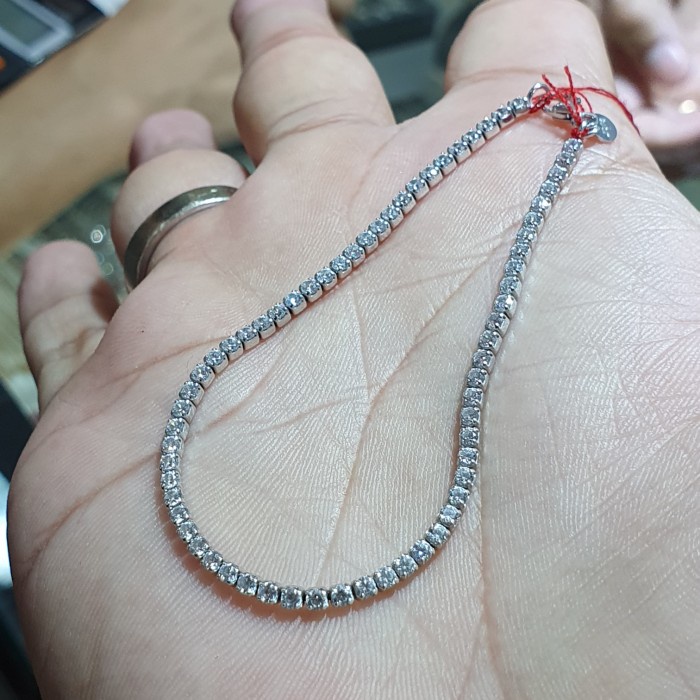 gelang listring matamata emas putih