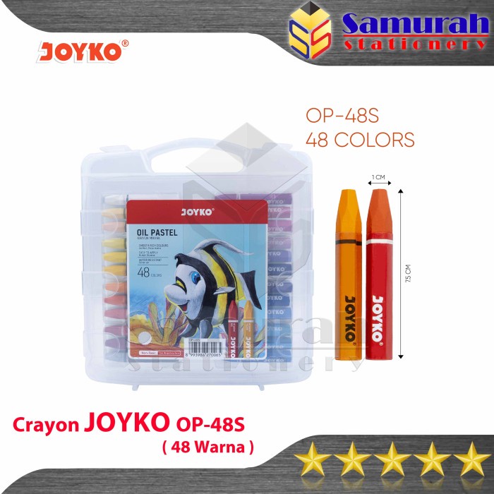 

Crayon Joyko Op-48S / Oil Pastel Op 48S / Krayon Minyak Isi 48 Warna
