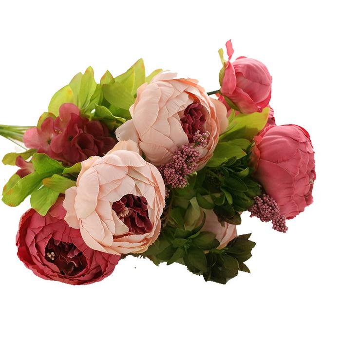BUNGA PEONY BESAR MIX HYDRANGEA MIX CHRYSAN ARTIFICIAL FLOWER