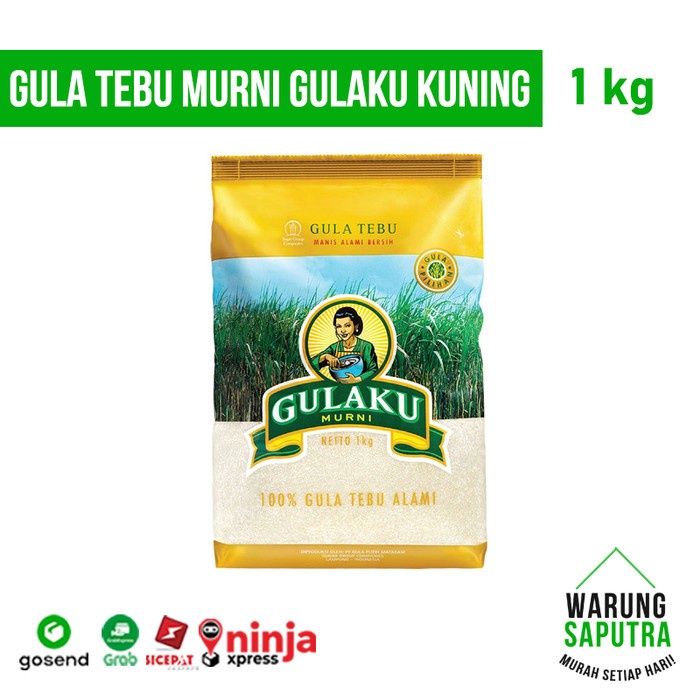 

(Best) Gula Putih Murni Tebu Asli Gulaku Kuning 1kg