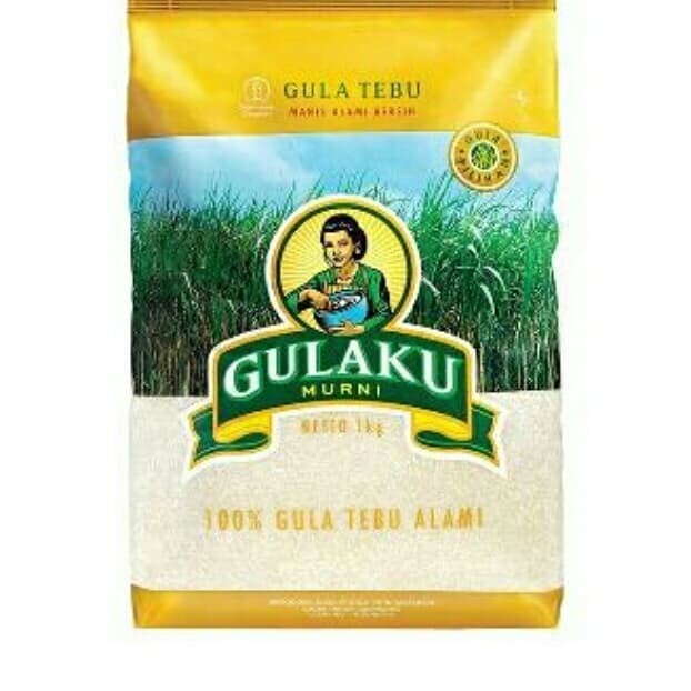

(Best) GULAKU Gula Tebu kuning - Premium Pack 1000 gr (1 kg)