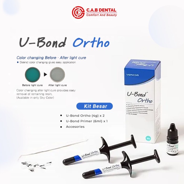 PREMIUM Dental Vericom Bonding Ortho U-BOND / Lem Bracket Ortho / Ortho Bonding / Perekat Behel
