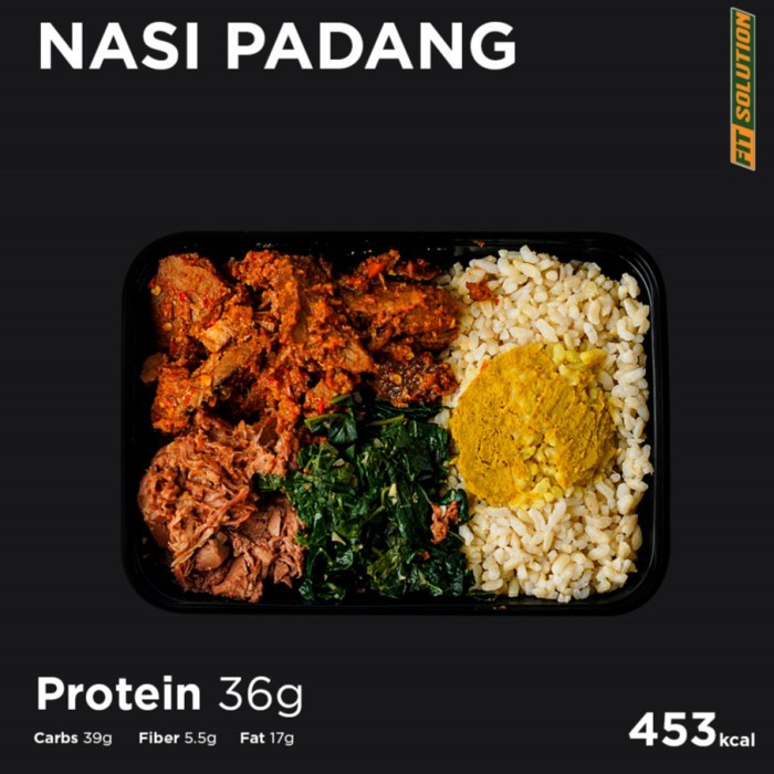 

(Good) Low Cal Nasi padang with Lean Beef Rendang. Healthy Diet Catering