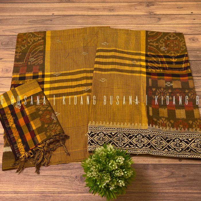 New Couple Endek Premium Saput Kamen Selendang Songket Bordir Setelan Couple Termurah