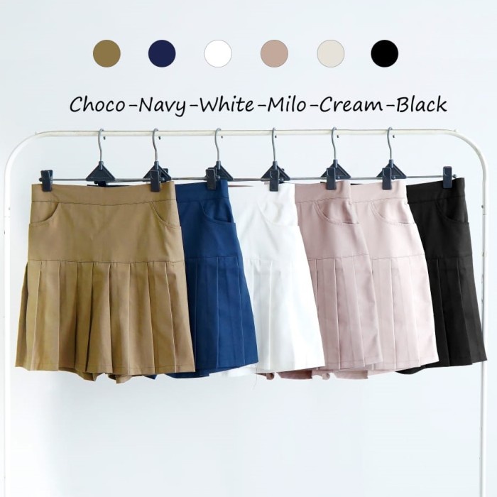 Rok Celana Pendek Wanita Plisket Premium Sexy Skort Mini Tennis Skirt
