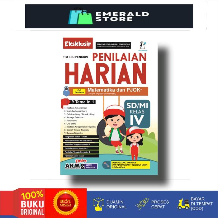 

terbaru !!! buku tematik, buku penilaian harian semua tema sd/mi kelas 4 ready