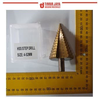 PREMIUM BIG 52 mm Mata Bor Pagoda Step Drill Countersink Kerucut HSS Titanium