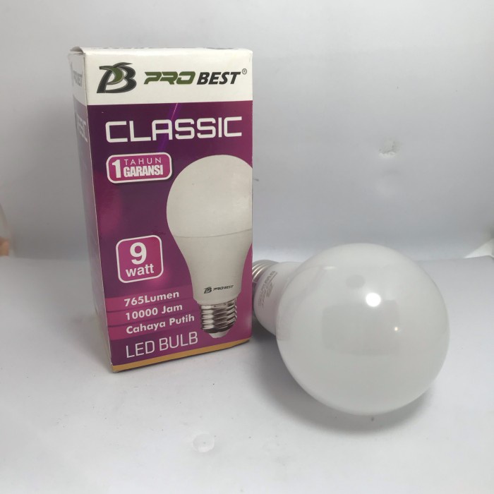 Lampu Led Bohlam Bulb 9 Watt 9W Probest Terang 1 Tahun