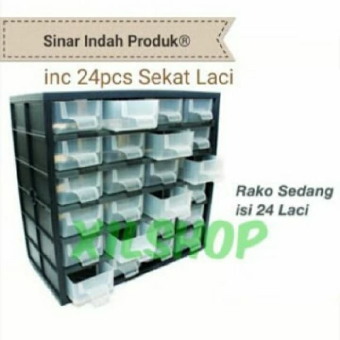 Rak Rako Racko Lemari Komponen Sparepart Bahan Plastik Merk SIP
