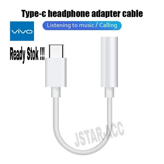 Jt Top Sambungan Headset Vivo Y100 5G Audio Adapter Conventer Original 100%