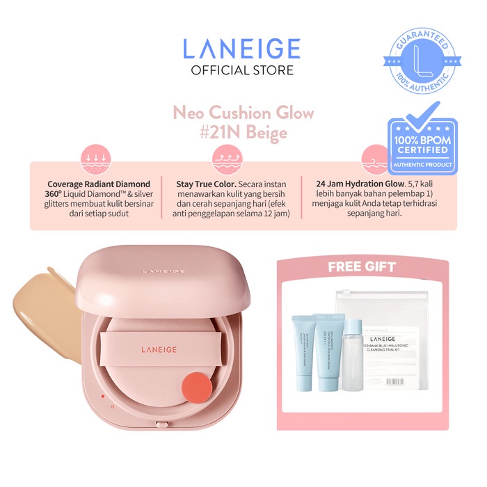 ReadyDong- LANEIGE NEO Cushion Glow 21N1 Beige 15gr -yuk c.o