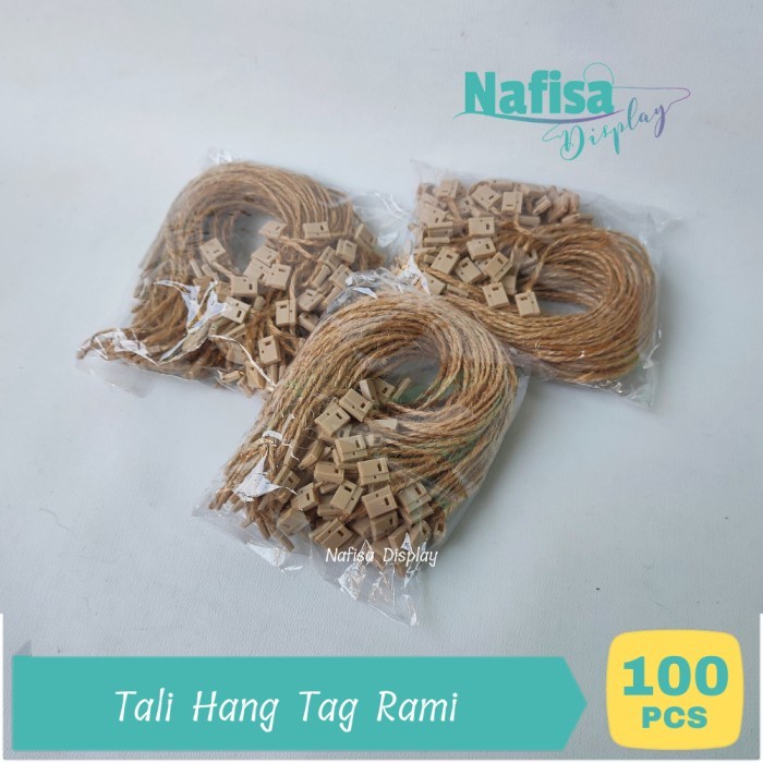

(Good) Tali Hang Tag Bahan Rami 100 Pcs Panjang 20 Cm Untuk Label