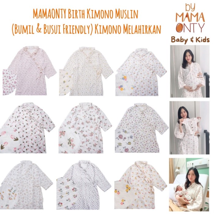..... Bymamaonty - Mamaonty Birth Kimono Muslin (Bumil & Busui Friendly) Kimono Melahirkan