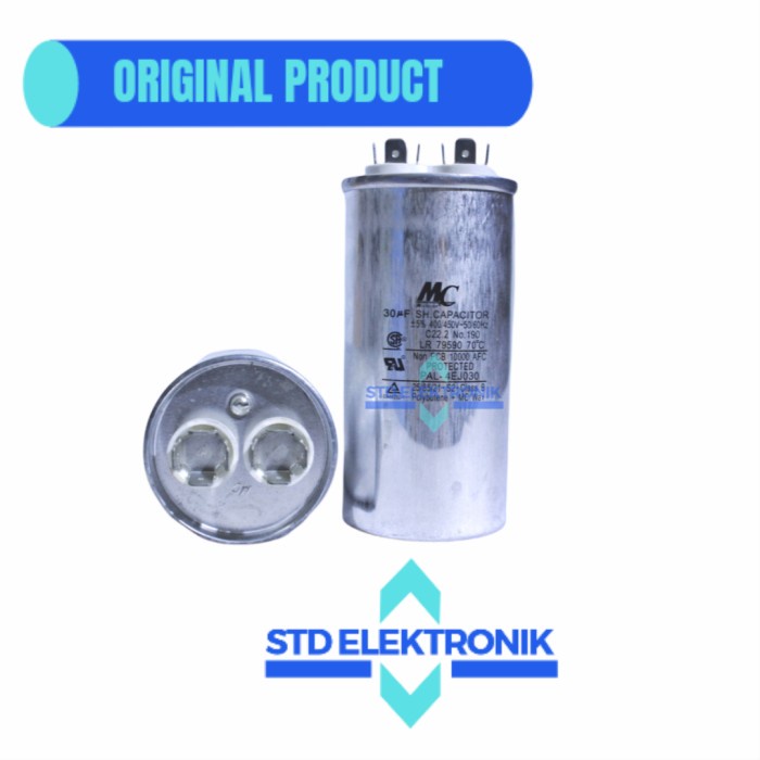 KAPASITOR - CAPASITOR AC 1 PK 30 UF MC UNTUK PANASONIC, SAMSUNG, DLL