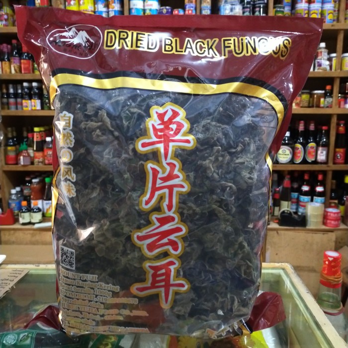 

Mount Fuji Jamur Kuping Hitam/ Jamur Lember Kering Hitam/ Bokji Hitam Grade A 1Kg (Kantong Merah)
