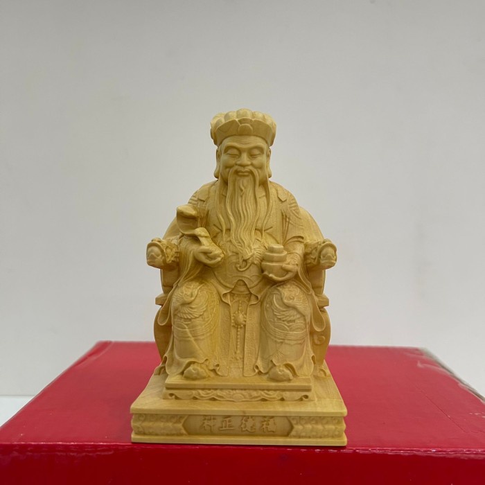 Patung Dewa Hok Tik / Hok Tek / Tua Pe Kong Kayu 4In