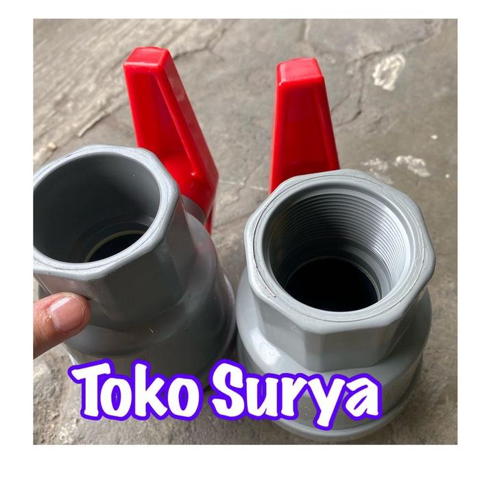 PREMIUM BALL VALVE 11/2" ( SATU SETENGAH INCH )STOP KRAN 11/2" BALL VALVE PVC 11/2" STOP KRAN 11/2"