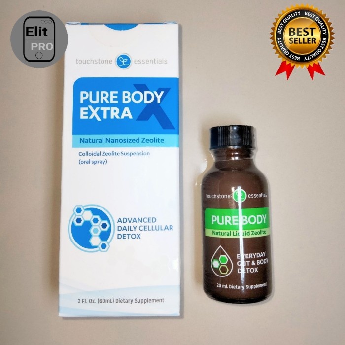 Pbx Zeolite Pure Body Extra Spray + Pure Body Drops Paket Detox 2 Item