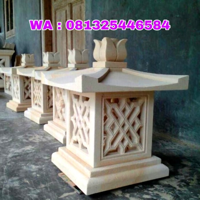 PREMIUM Lampu pagar/taman batu alam paras jogja