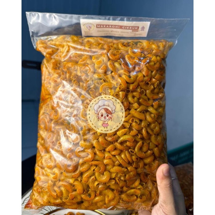 

1 Kg Makaroni Cikruh Daun Jeruk - Cemilan Sartika Camilan Pedas Promo