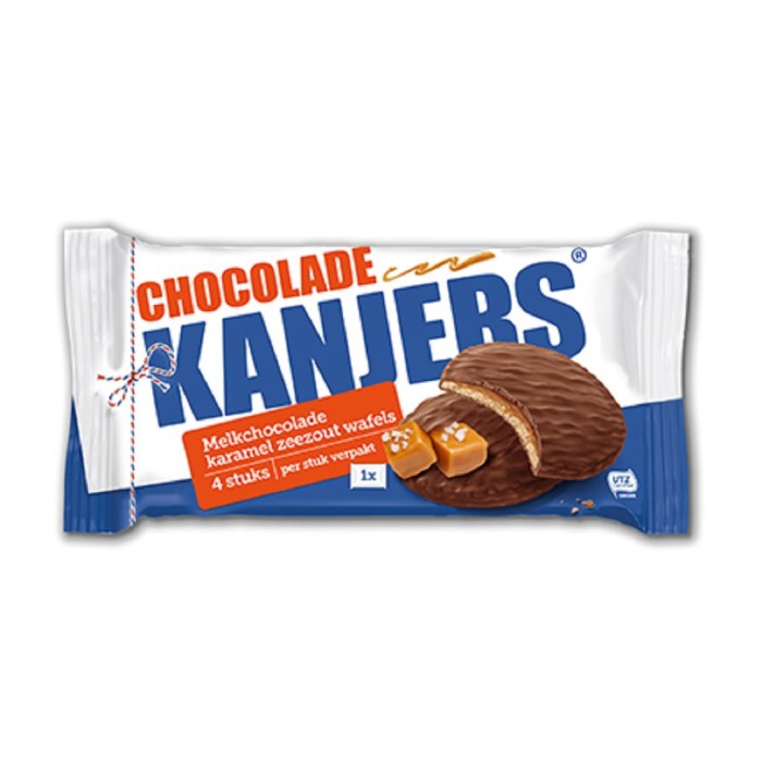 

Kanjers Milk Chocolate Caramel Zeezout Sea Salt Waffles 180 Gram