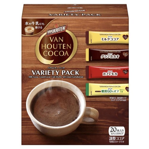 

Susu Coklat Van Houten Cocoa Japan Variety Pack 20 Sachets 305 Gram